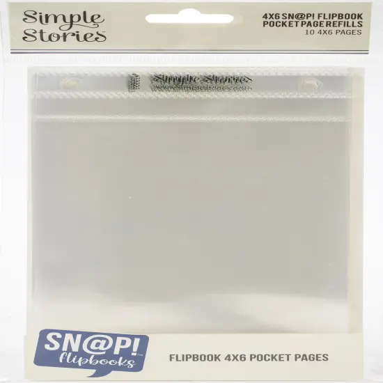 Simple Stories Sn@p! Pocket Pages For 4"X6" Flipbooks 10/Pkg-(1) 4"X6" Pocket {1}