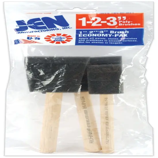 JEN Poly-Sponge Brushes 3/Pkg-1", 2" & 3" Widths {1}