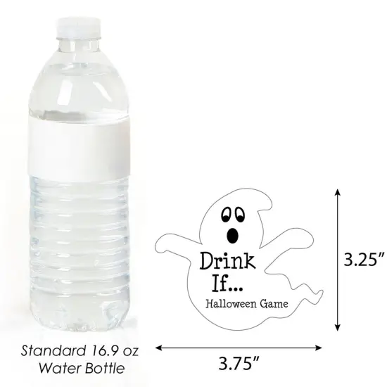 Big Dot of Happiness Drink If Game - Spooky Ghost - Halloween Party Game - 24 Count {4}