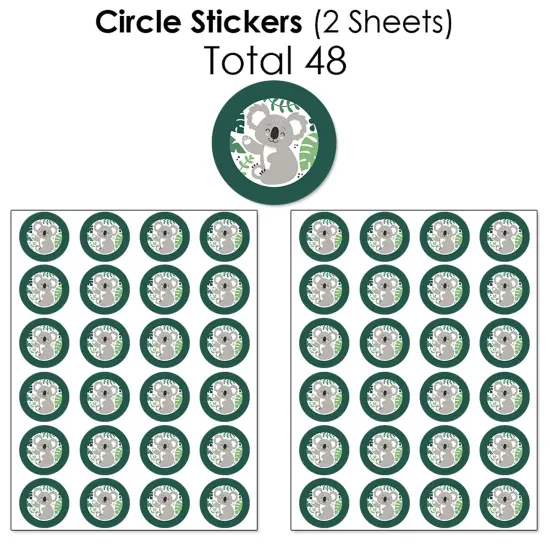 Big Dot of Happiness Koala Cutie - Bear Birthday Party and Baby Shower Candy Favor Sticker Kit - 304 Pieces {7}