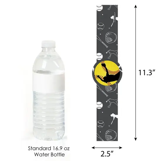 Big Dot of Happiness Grand Slam - Fastpitch Softball - DIY Party Supplies - Birthday Party or Baby Shower DIY Wrapper Favors & Decorations - Set of 15 {4}