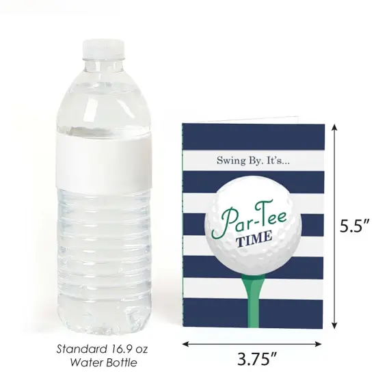 Big Dot of Happiness Par-Tee Time - Golf - Fill In Birthday or Retirement Party Invitations (8 count) {4}