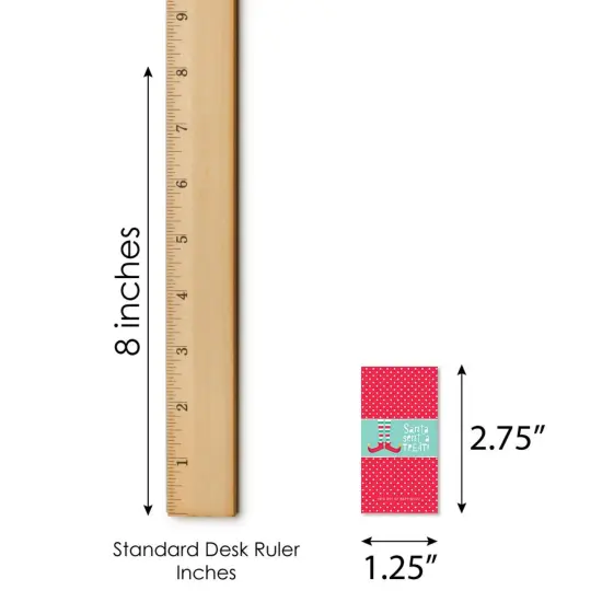 Big Dot of Happiness Elf Squad - Mini Candy Bar Wrapper Stickers - Kids Elf Christmas and Birthday Party Small Favors - 40 Count {6}