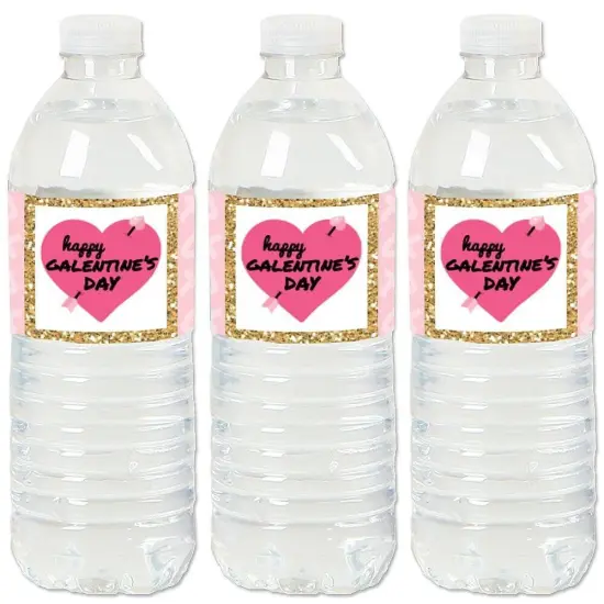 Big Dot of Happiness Be My Galentine - Galentine's and Valentine's Day Party Water Bottle Sticker Labels - Set of 20 {1}