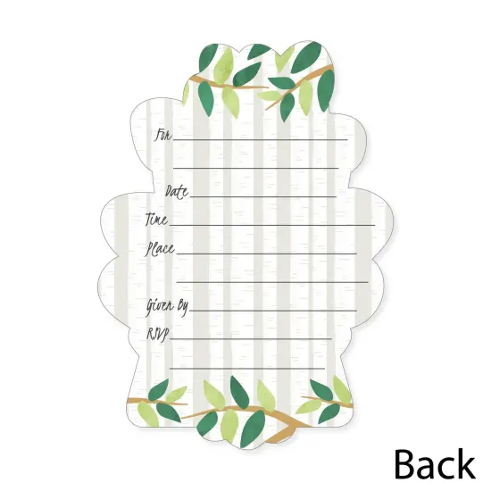 Big Dot of Happiness Family Tree Reunion - Shaped Fill-in Invitations - Family Gathering Party Invitation Cards with Envelopes - Set of 12 {6}