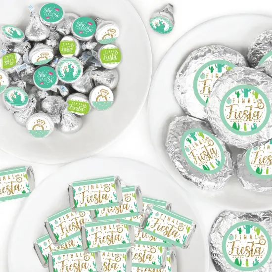 Big Dot of Happiness Final Fiesta - Last Fiesta Bachelorette Party Candy Favor Sticker Kit - 304 Pieces {1}