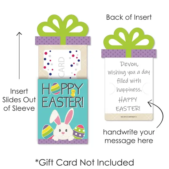 Big Dot of Happiness Hippity Hoppity - Easter Bunny Party Money and Gift Card Sleeves - Nifty Gifty Card Holders - Set of 8 {7}