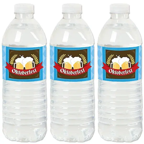 Big Dot of Happiness Oktoberfest - Beer Festival Water Bottle Sticker Labels - Set of 20 {1}