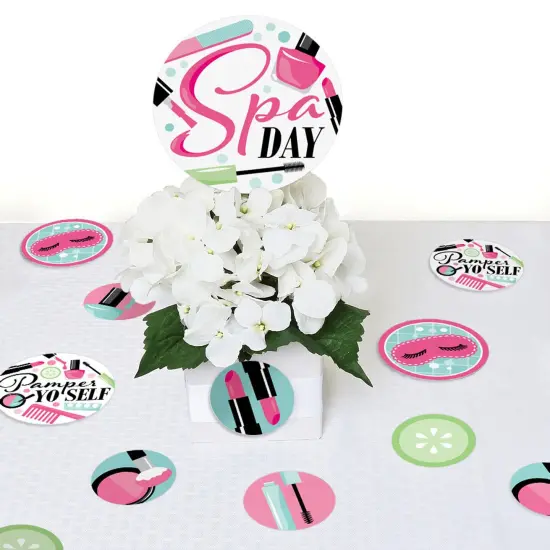 Big Dot of Happiness Spa Day - Girls Makeup Party Giant Circle Confetti - Party Decorations - Large Confetti 27 Count {6}