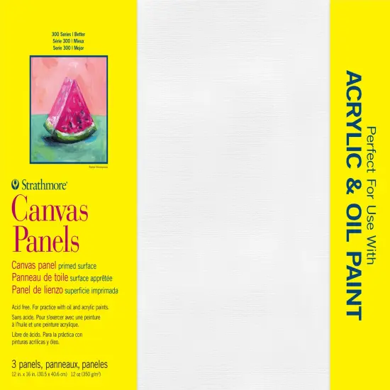 Strathmore Canvas Panels 3/Pkg-12"X16" {1}