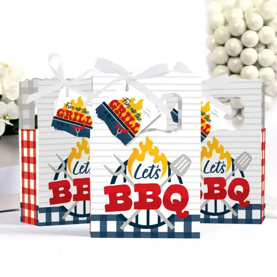 Big Dot of Happiness Fire Up the Grill - Summer BBQ Picnic Party Favor Boxes - Set of 12 {4}