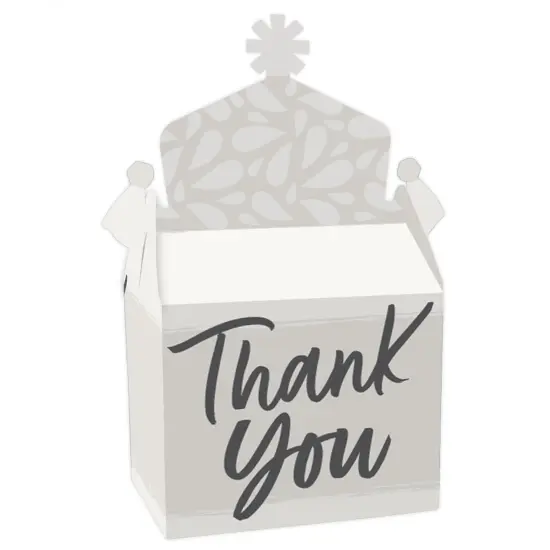 Big Dot of Happiness Champagne Elegantly Simple - Treat Box Party Favors - Guest Party Favors Goodie Gable Boxes - Set of 12 {1}