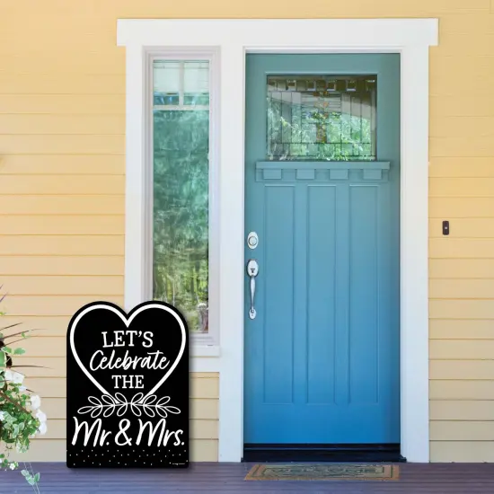 Big Dot of Happiness Mr. and Mrs. - Party Decorations - Black and White Wedding or Bridal Shower Welcome Yard Sign {6}