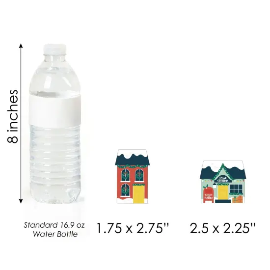 Big Dot of Happiness Christmas Village - DIY Shaped Holiday Winter Houses Cut-Outs - 24 Count {6}