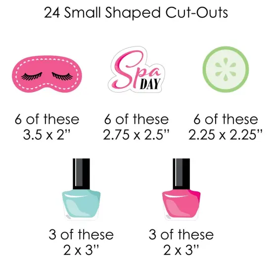 Big Dot of Happiness Spa Day - Girls Makeup Party DIY Decorations - Clothespin Garland Banner - 44 Pieces {7}