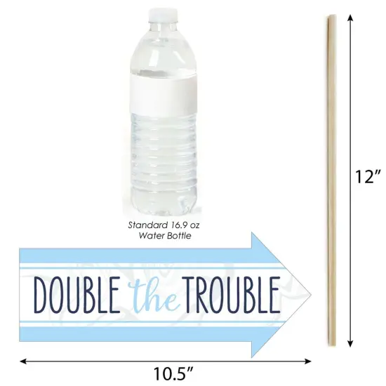 Big Dot of Happiness Funny It's Twin Boys - Blue Twins Baby Shower Photo Booth Props Kit - 10 Piece {4}