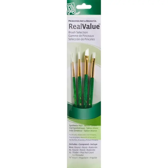 Princeton Synthetic White Taklon Real Value Brush Set-4/Pkg {1}