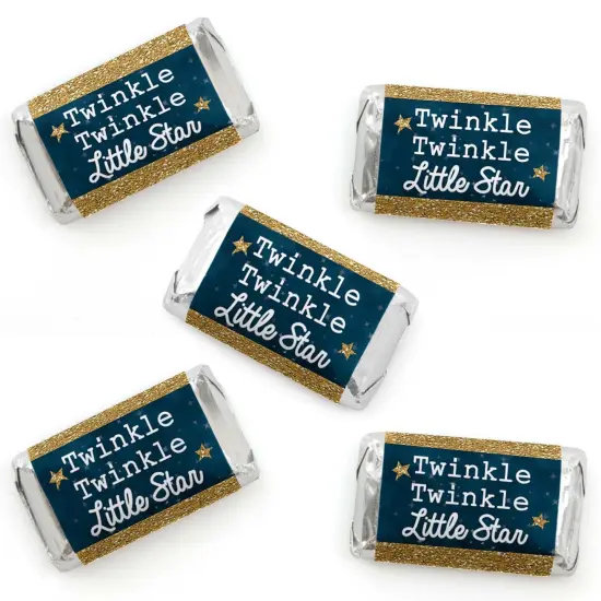 Big Dot of Happiness Twinkle Twinkle Little Star - Mini Candy Bar Wrapper Stickers - Baby Shower or Birthday Party Small Favors - 40 Count {1}
