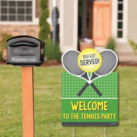 Big Dot of Happiness You Got Served - Tennis - Party Decorations - Baby Shower Tennis Ball Birthday Party Welcome Yard Sign {3}