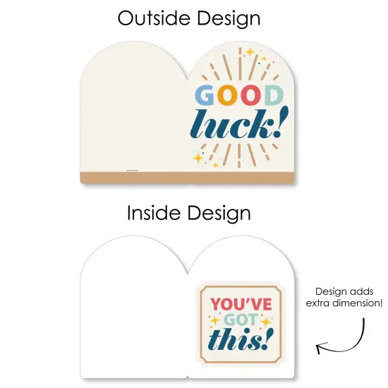 Big Dot of Happiness Good Luck - Encouragement Giant Greeting Card - Big Shaped Jumborific Card - 16.5 x 22 inches {7}