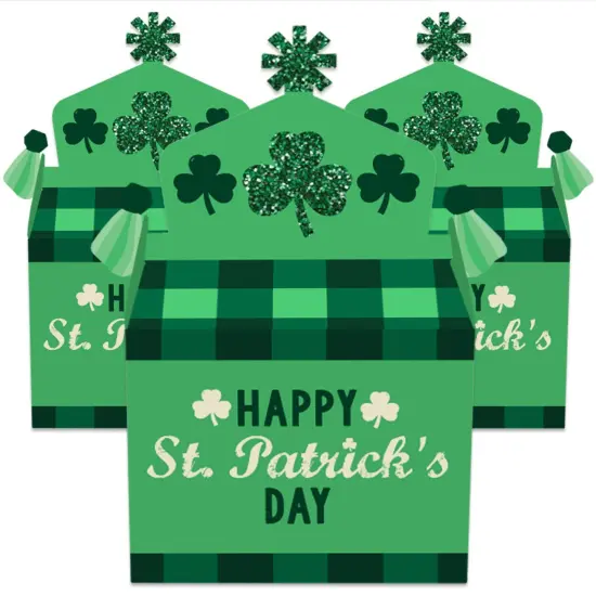 Big Dot of Happiness St. Patrick's Day - Treat Box Party Favors - Saint Paddy's Day Party Goodie Gable Boxes - Set of 12 {3}