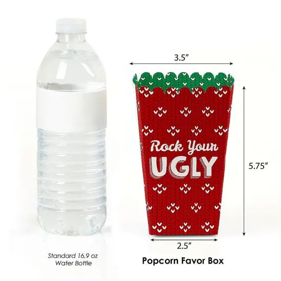 Big Dot of Happiness Ugly Sweater - Holiday and Christmas Party Favor Popcorn Treat Boxes - Set of 12 {4}