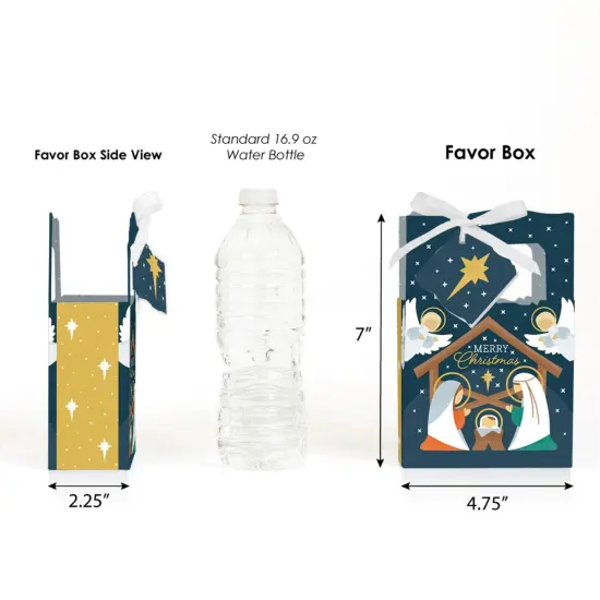 Big Dot of Happiness Holy Nativity - Manger Scene Religious Christmas Favor Boxes - Set of 12 {3}