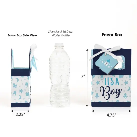 Big Dot of Happiness It's a Boy - Blue Baby Shower Favor Boxes - Set of 12 {3}