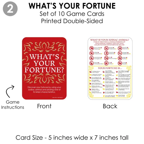 Big Dot of Happiness Lunar New Year - 4 Games - 10 Cards Each - Gamerific Bundle {7}