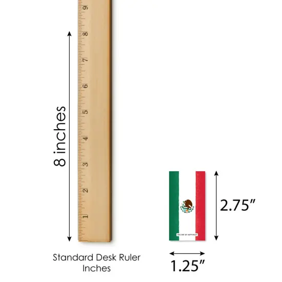 Big Dot of Happiness Viva Mexico - Mini Candy Bar Wrapper Stickers - Mexican Independence Day Party Small Favors - 40 Count {6}