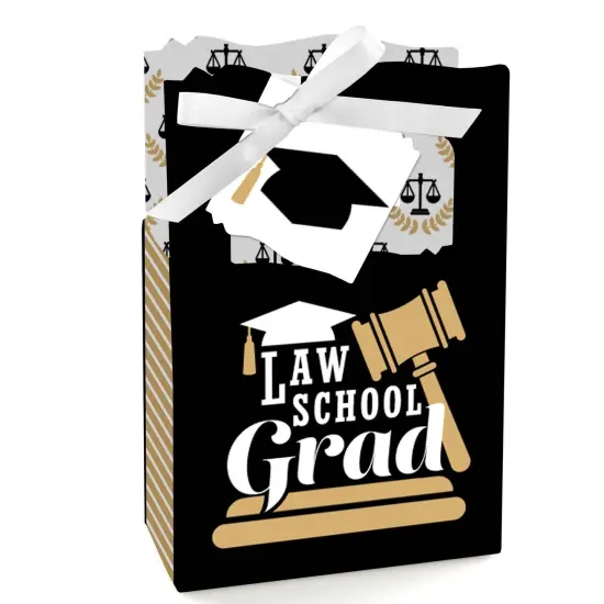 Big Dot of Happiness Law School Grad - Future Lawyer Graduation Party Favor Boxes - Set of 12 {1}