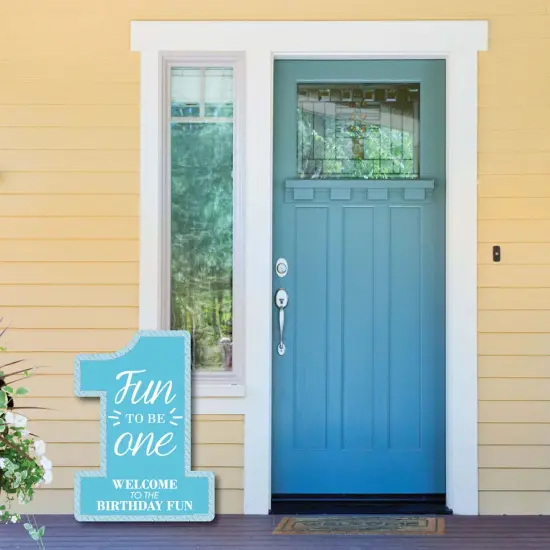 Big Dot of Happiness 1st Birthday Boy - Fun to be One - Party Decorations - First Birthday Party Welcome Yard Sign {6}