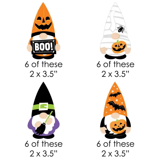 Big Dot of Happiness Halloween Gnomes - DIY Shaped Spooky Fall Party Cut-Outs - 24 Count {4}