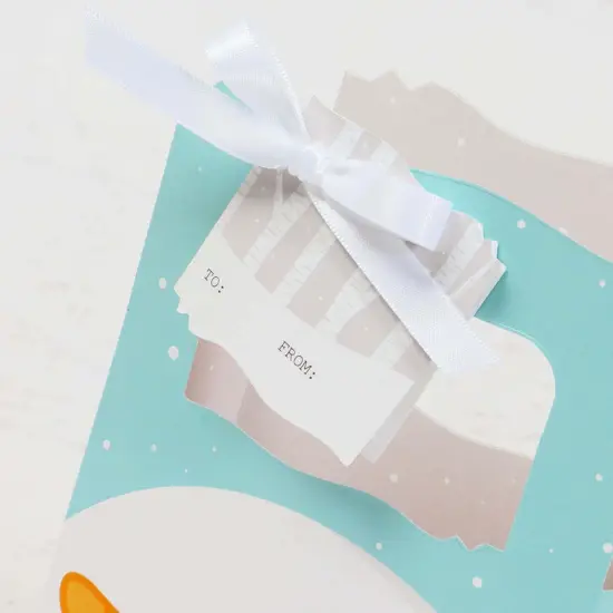 Big Dot of Happiness Let It Snow - Snowman - Holiday Favor Boxes Gift Bags - 12 Count {3}