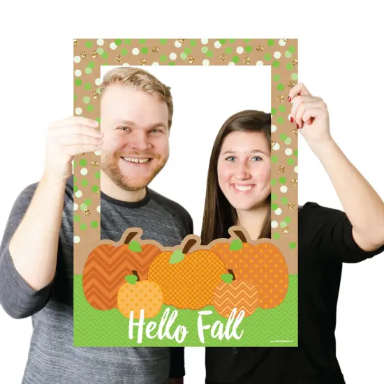 Big Dot of Happiness Pumpkin Patch - Fall, Halloween or Thanksgiving Party Photo Booth Picture Frame and Props - Printed on Sturdy Material {4}