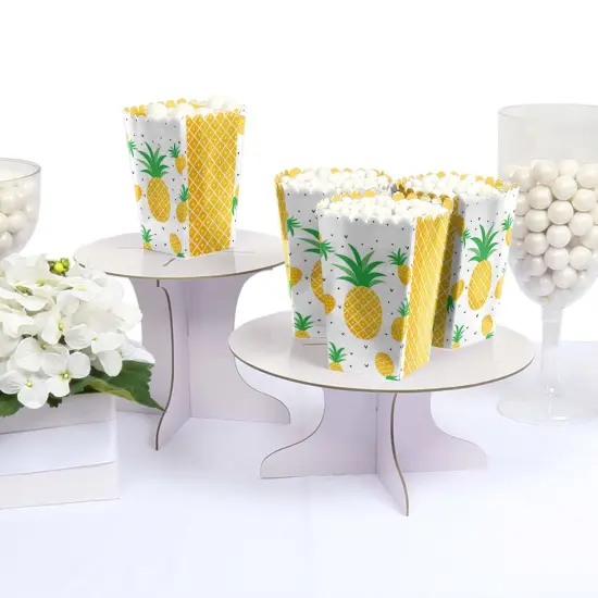 Big Dot of Happiness Tropical Pineapple - Summer Party Favor Popcorn Treat Boxes - Set of 12 {4}