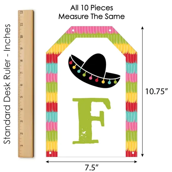 Big Dot of Happiness Let's Fiesta - Hanging Vertical Paper Door Banners - Fiesta Wall Decoration Kit - Indoor Door Decor {7}