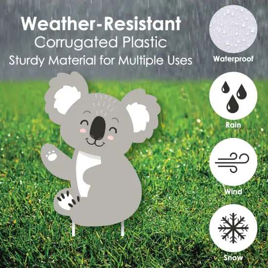 Big Dot of Happiness Koala Cutie - Leaves and Koalas Lawn Decorations - Outdoor Bear Birthday Party and Baby Shower Yard Decorations - 10 Piece {6}
