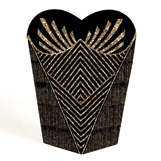 Big Dot of Happiness Roaring 20's - 1920s Art Deco Jazz Party Favors - Gift Heart Shaped Favor Boxes for Women - Set of 12 {1}