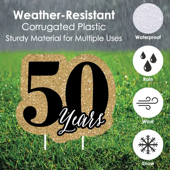 Big Dot of Happiness We Still Do - 50th Wedding Anniversary Lawn Decorations - Outdoor Anniversary Party Yard Decorations - 10 Piece {6}