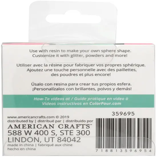 American Crafts Color Pour Resin Mold-Large Sphere {3}