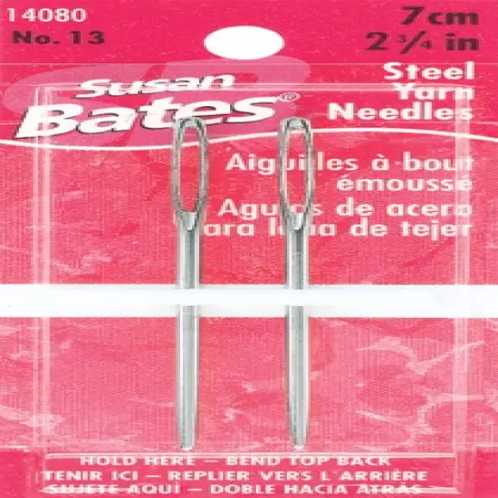 Susan Bates Steel Yarn Needles 2.75"-Size 13 2/Pkg {1}