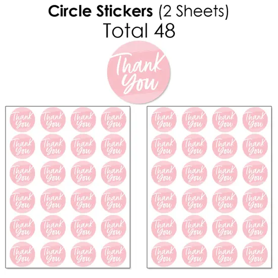 Big Dot of Happiness Pink Elegantly Simple - Guest Party Favors Candy Favor Sticker Kit - 304 Pieces {7}
