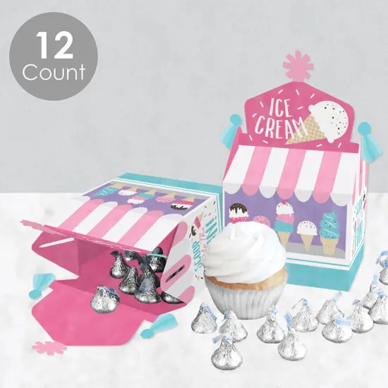 Big Dot of Happiness Scoop Up The Fun - Ice Cream - Treat Box Party Favors - Sprinkles Party Goodie Gable Boxes - Set of 12 {4}