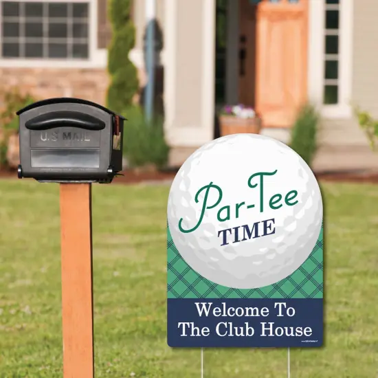 Big Dot of Happiness Par-Tee Time - Golf - Party Decorations - Birthday or Retirement Party Welcome Yard Sign {3}