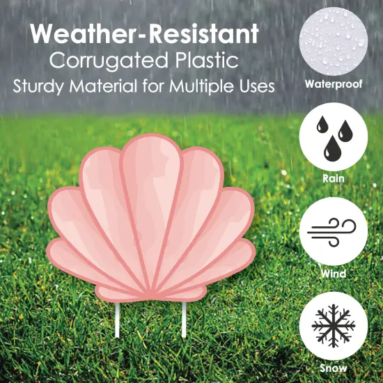 Big Dot of Happiness Let's Be Mermaids - Yard Sign & Outdoor Lawn Decorations - Baby Shower or Birthday Party Yard Signs - Set of 8 {4}