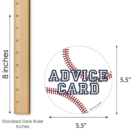 Big Dot of Happiness Batter Up - Baseball - Wish Card Baby Shower Activities - Shaped Advice Cards Game - Set of 20 {6}