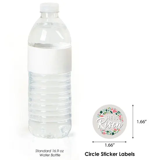 Big Dot of Happiness Religious Easter - Christian Holiday Party Circle Sticker Labels - 24 Count {4}