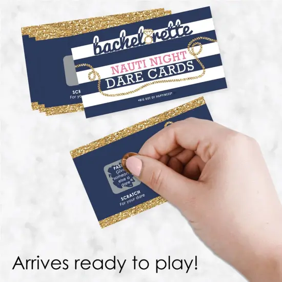 Big Dot of Happiness Last Sail Before the Veil - Nautical Bridal Shower and Bachelorette Party Game Scratch Off Dare Cards - 22 Count {3}