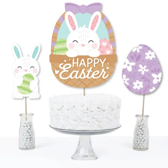 Big Dot of Happiness Spring Easter Bunny - Happy Easter Party Centerpiece Sticks - Table Toppers - Set of 15 {4}